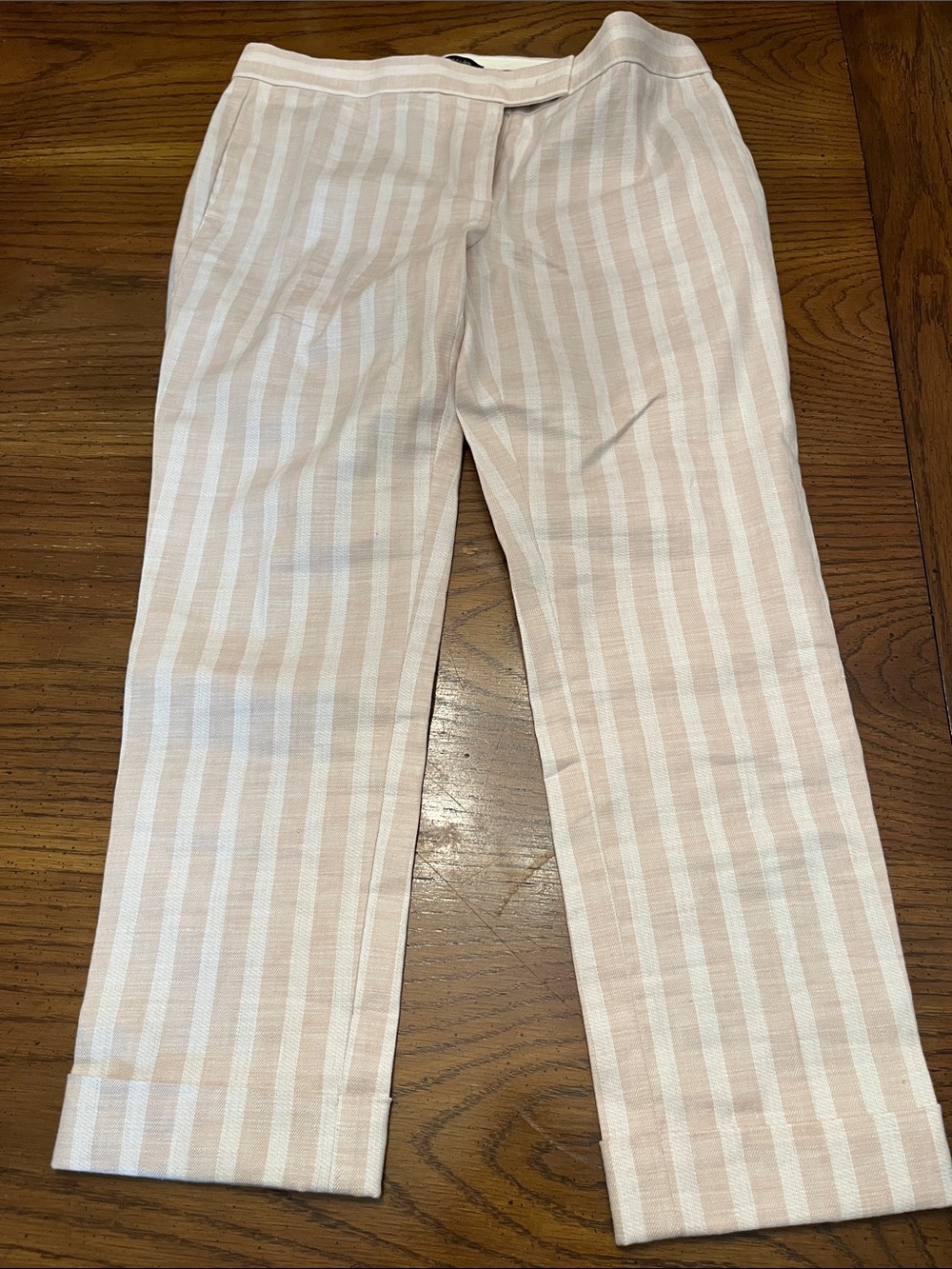 Ann Taylor Devin‎ Tailored Ankle Striped Pants, size 6 petite